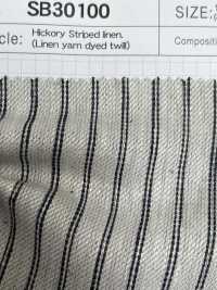 SB30100 Lino A Rayas De Nogal[Fabrica Textil] SHIBAYA Foto secundaria