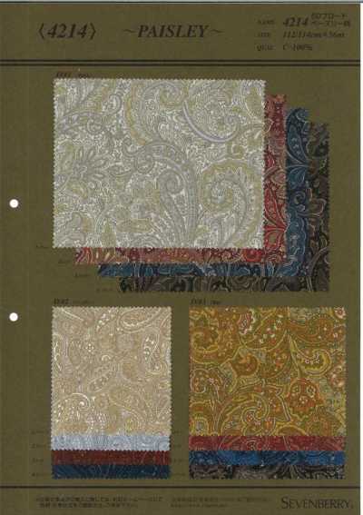 4214 SEVENBERRY® Popelina 50s con estampado cachemir