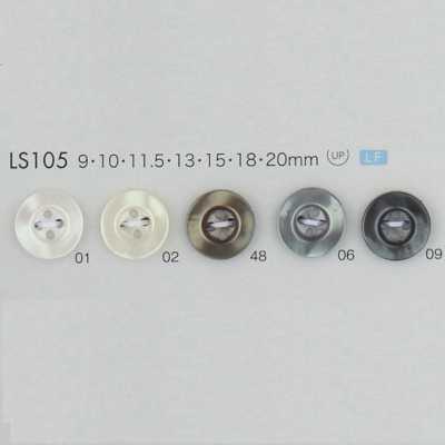 LS105 Botón de resina de poliéster con aro, de 4 orificios