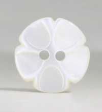 SSO18 Botón Brillante De 2 Agujeros En Forma De Flor De Concha De Material Natural IRIS Foto secundaria