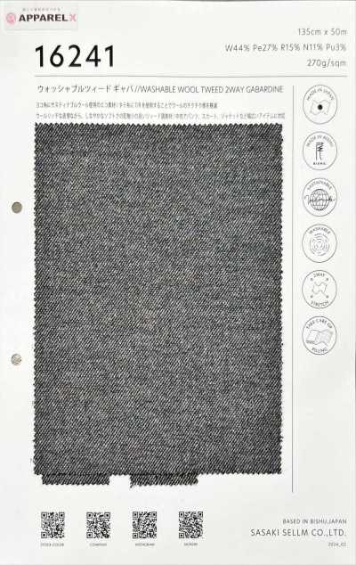 16241-30 Gabardina de tweed lavable