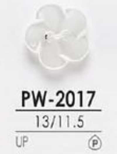 PW2017 Botón brillante de 2 agujeros de resina de poliéster