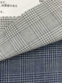 AN-9266 Cheque De Caña De Brezo Torcido índigo[Fabrica Textil] ARINOBE CO., LTD. Foto secundaria