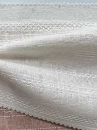 35088 Rayas Horizontales De Lino Tejido De Gasa De Algodón Teñido Con Encaje[Fabrica Textil] SUNWELL Foto secundaria