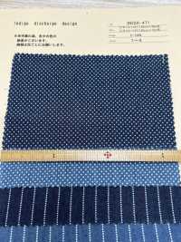 INDIA-471 Diseño De Descarga índigo[Fabrica Textil] ARINOBE CO., LTD. Foto secundaria
