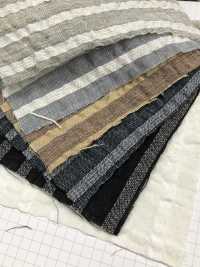 3014 Fruncido Lino Algodón Rayas[Fabrica Textil] Textil Fino Foto secundaria