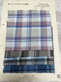 INDIA-2136-SP Cuadros De Sarga Gruesa De Algodón (Fuzzy)[Fabrica Textil] ARINOBE CO., LTD. Foto secundaria