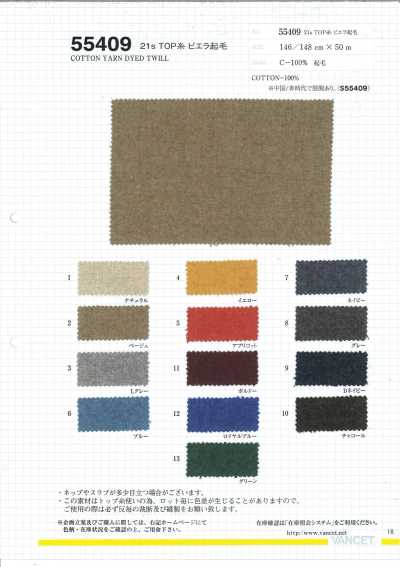55409 21S Viyella cepillada de hilo TOP