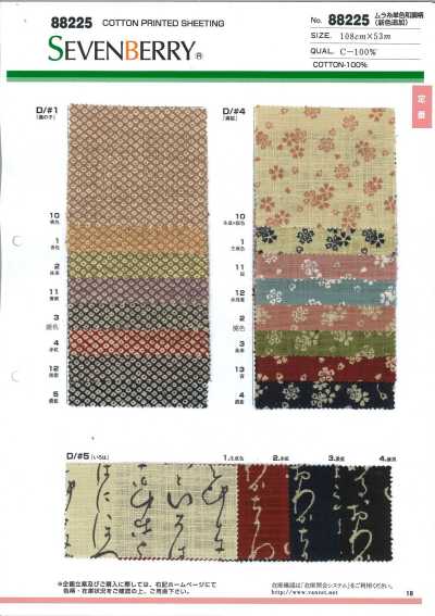 88225 SEVENBERRY® Tela de hilo irregular, estampado de estilo japonés