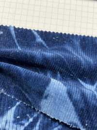 DCL758-ID Pantalón 16W Pana Decore Indigo (Mura Bleach)[Fabrica Textil] Kumoi Beauty (Pana De Terciopelo Chubu) Foto secundaria