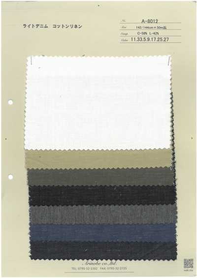 Denim ligero de algodón y lino