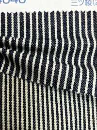 6840 Tejido De Sarga Triple Hickory De 10 Oz (2/1)[Fabrica Textil] Kumoi Beauty (Pana De Terciopelo Chubu) Foto secundaria