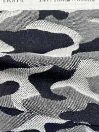 YK874 Jacquard De Camuflaje De Cuerda índigo[Fabrica Textil] Textil Yoshiwa Foto secundaria