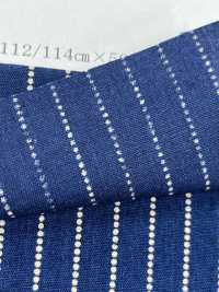 PMM2280-dotstripe Raya De Punto Con Estampado De Descarga De Cambray[Fabrica Textil] Textil Yoshiwa Foto secundaria