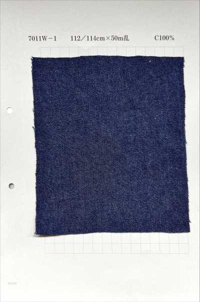 7011W Color acabado lavado denim 12 oz azul marino