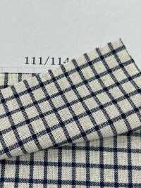 L1334 Cuadros índigo De Lino[Fabrica Textil] Textil Yoshiwa Foto secundaria