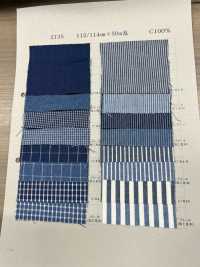 2135 Raya A Cuadros índigo[Fabrica Textil] Textil Yoshiwa Foto secundaria