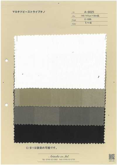 A-8025 Chino de rayas dobby multicolor