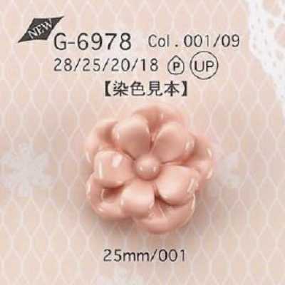 G6978 Botón de resina de poliéster con vástago de túnel