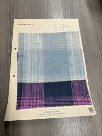 A-7068 Lino 100% Cuadros[Fabrica Textil] ARINOBE CO., LTD. Foto secundaria