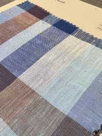 A-7067 Lino 100% Cuadros[Fabrica Textil] ARINOBE CO., LTD. Foto secundaria