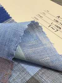 A-7067 Lino 100% Cuadros[Fabrica Textil] ARINOBE CO., LTD. Foto secundaria