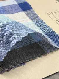 A-7067 Lino 100% Cuadros[Fabrica Textil] ARINOBE CO., LTD. Foto secundaria