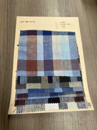 A-7067 Lino 100% Cuadros[Fabrica Textil] ARINOBE CO., LTD. Foto secundaria