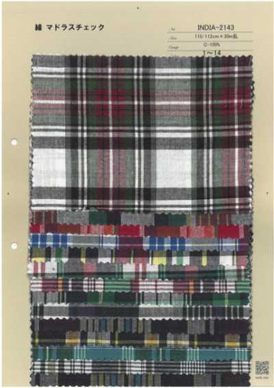 INDIA-2143 Cuadros madras de algodón