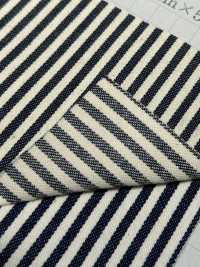 W1027-4 Denim De Algodón Con Rayas Llamativas[Fabrica Textil] Textil Yoshiwa Foto secundaria