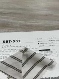 SBT-007 Rayas Lavadas Antiarrugas Naturales Orgánicas[Fabrica Textil] Fibra Kuwamura Foto secundaria