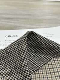 CW-16 Sarga De Algodón Y Lana A Cuadros/W Fuzzy Processing[Fabrica Textil] Fibra Kuwamura Foto secundaria