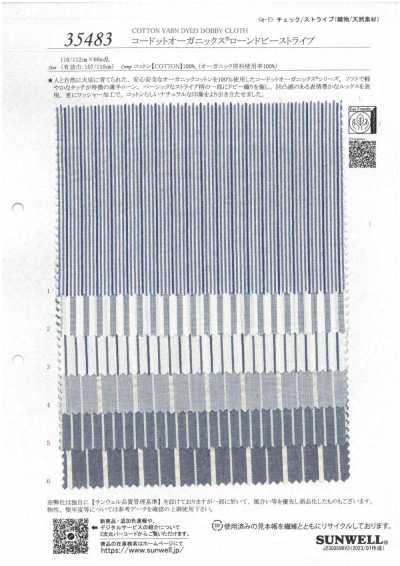 35483 Cordot Organics® Batista con raya dobby