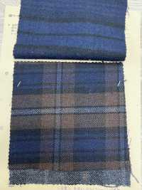 AN-9270 Algodón Lana Cuadros Oscuros[Fabrica Textil] ARINOBE CO., LTD. Foto secundaria