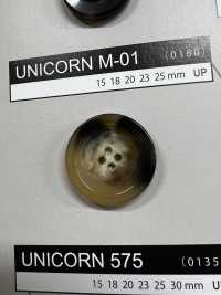 UNICORNM01 [Estilo Buffalo] Botón De 4 Agujeros Con Borde NITTO Button Foto secundaria