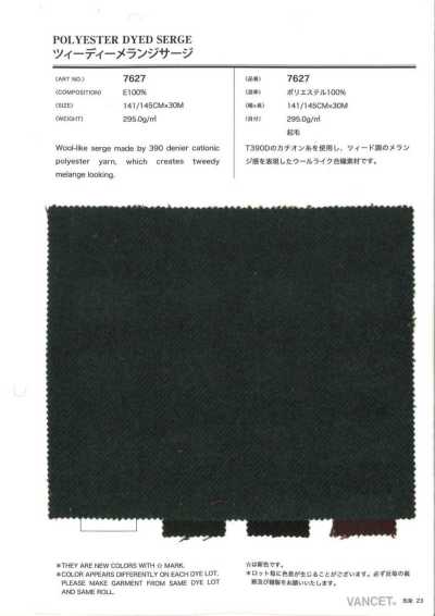 7627 Sarga melange tipo tweed