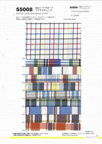 55008 Popelina peinada 40s cuadro madras