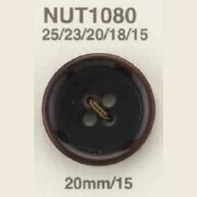 NUT1080 Botón de nuez de 4 agujeros para coser