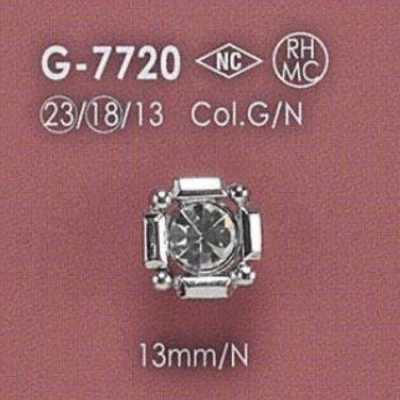 G7720 Botón de vidrio/fundido con vástago de media anilla