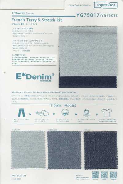 YG75017 E*Denim felpa francesa