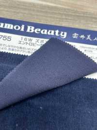 NKB755 Procesamiento De Entropía De Pana De Pantalones De 16 W (Teñido De Sulfuro)[Fabrica Textil] Kumoi Beauty (Pana De Terciopelo Chubu) Foto secundaria
