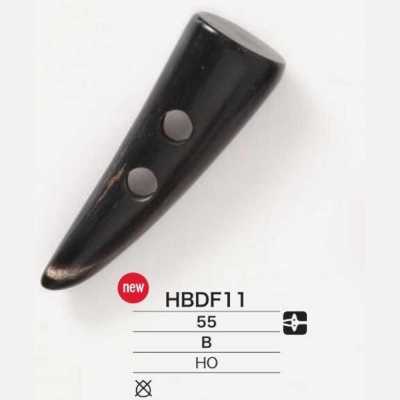 HBDF11 Botón de cuerno auténtico de búfalo tipo duffel