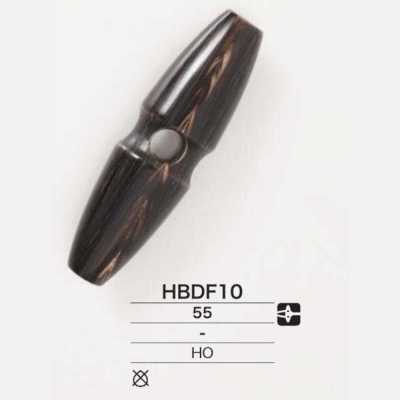 HBDF10 Botón de alamar de cuerno de búfalo auténtico