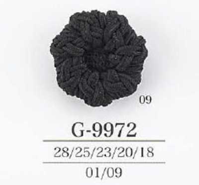 G9972 Botón de resina de cordón/nylon con tallo de túnel