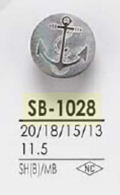 SB1028 Botón de caña con anilla circular de medio aro de concha nácar negra/latón