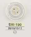 SW190 Botón de nácar blanco de 4 agujeros