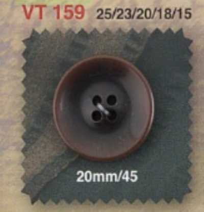 VT159 Botón de 4 agujeros para coser hecho de resina de poliéster