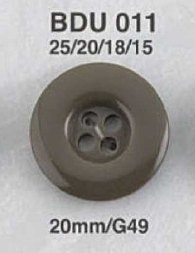 BDU011 Botón de resina de poliéster de 4 agujeros para coser