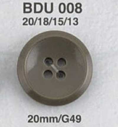 BDU008 Botón de resina de poliéster de 4 agujeros