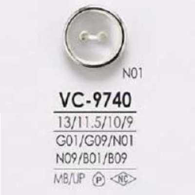 VC9740 Botón de 2 agujeros para coser de latón/resina de poliéster